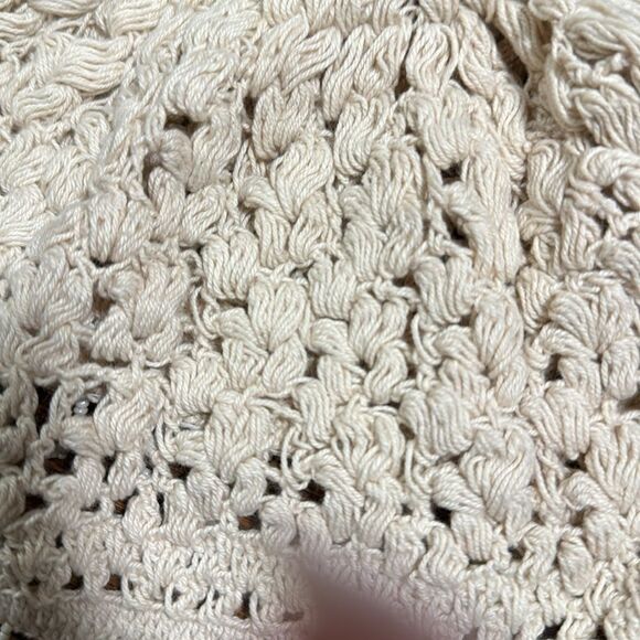 Urban Outfitters Crochet Off White / Creme Colored Hat with Beaded Detail main image 5